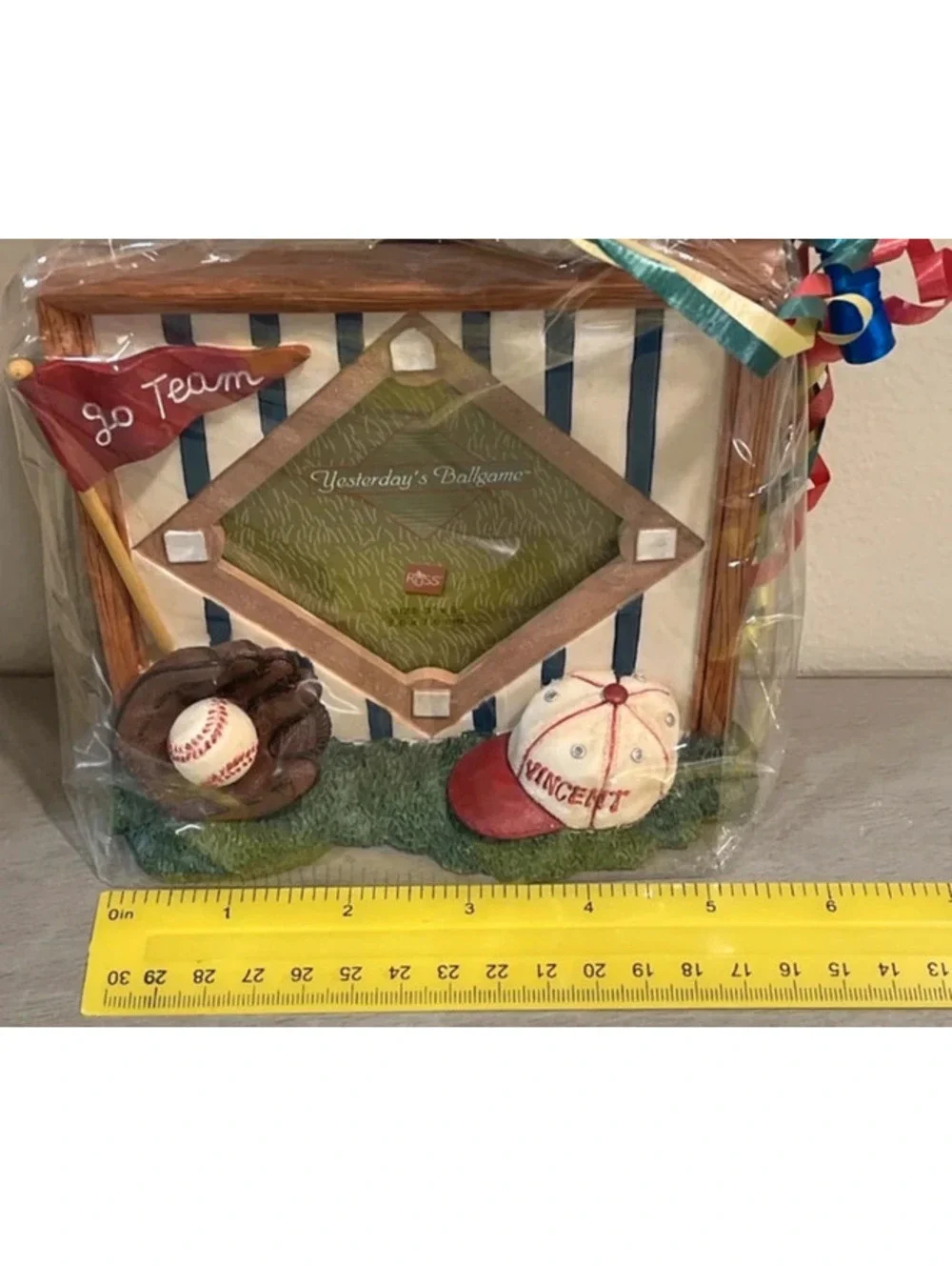 Russ Yesterday Ballgame 3D Picture Frame Baseball Sports 3×3
